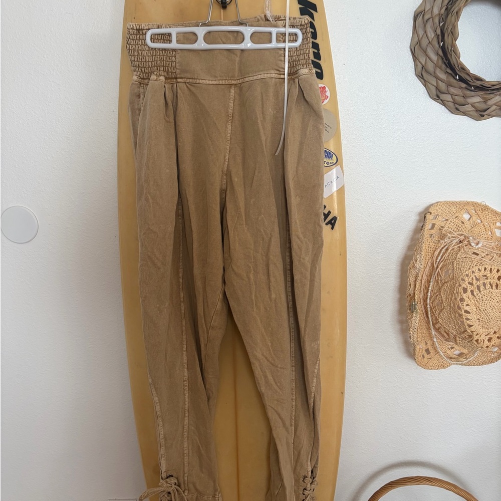 Free People Tan Joggers